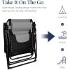 imageBest Choice Products Oversized Padded Zero Gravity Chair Folding Outdoor Patio Recliner XL Anti Gravity Lounger for Backyard wHeadrest Cup Holder Side Tray Polyester Mesh  Forest GreenBlackGray