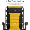 imageBest Choice Products Oversized Padded Zero Gravity Chair Folding Outdoor Patio Recliner XL Anti Gravity Lounger for Backyard wHeadrest Cup Holder Side Tray Polyester Mesh  Forest GreenBlackYellow