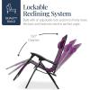 imageBest Choice Products Oversized Padded Zero Gravity Chair Folding Outdoor Patio Recliner XL Anti Gravity Lounger for Backyard wHeadrest Cup Holder Side Tray Polyester Mesh  Forest GreenAmethyst Purple