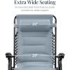imageBest Choice Products Oversized Padded Zero Gravity Chair Folding Outdoor Patio Recliner XL Anti Gravity Lounger for Backyard wHeadrest Cup Holder Side Tray Polyester Mesh  Forest GreenBreeze Blue