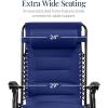 imageBest Choice Products Oversized Padded Zero Gravity Chair Folding Outdoor Patio Recliner XL Anti Gravity Lounger for Backyard wHeadrest Cup Holder Side Tray Polyester Mesh  Forest GreenCobalt Blue