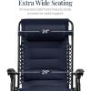 imageBest Choice Products Oversized Padded Zero Gravity Chair Folding Outdoor Patio Recliner XL Anti Gravity Lounger for Backyard wHeadrest Cup Holder Side Tray Polyester Mesh  Forest GreenNavy Blue