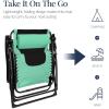 imageBest Choice Products Oversized Padded Zero Gravity Chair Folding Outdoor Patio Recliner XL Anti Gravity Lounger for Backyard wHeadrest Cup Holder Side Tray Polyester Mesh  Forest GreenSeafoam GreenBlack