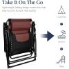 imageBest Choice Products Oversized Padded Zero Gravity Chair Folding Outdoor Patio Recliner XL Anti Gravity Lounger for Backyard wHeadrest Cup Holder Side Tray Polyester Mesh  Forest GreenBlackBrown