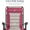 imageBest Choice Products Oversized Padded Zero Gravity Chair Folding Outdoor Patio Recliner XL Anti Gravity Lounger for Backyard wHeadrest Cup Holder Side Tray Polyester Mesh  Forest GreenPinkTaupe