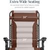imageBest Choice Products Oversized Padded Zero Gravity Chair Folding Outdoor Patio Recliner XL Anti Gravity Lounger for Backyard wHeadrest Cup Holder Side Tray Polyester Mesh  Forest GreenBrownOyster