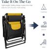 imageBest Choice Products Oversized Padded Zero Gravity Chair Folding Outdoor Patio Recliner XL Anti Gravity Lounger for Backyard wHeadrest Cup Holder Side Tray Polyester Mesh  Forest GreenBlackYellow