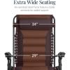 imageBest Choice Products Oversized Padded Zero Gravity Chair Folding Outdoor Patio Recliner XL Anti Gravity Lounger for Backyard wHeadrest Cup Holder Side Tray Polyester Mesh  Forest GreenEspressoCaramel