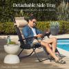 imageBest Choice Products Oversized Padded Zero Gravity Chair Folding Outdoor Patio Recliner XL Anti Gravity Lounger for Backyard wHeadrest Cup Holder Side Tray Polyester Mesh  Forest GreenBurgundy