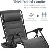 imageBest Choice Products Oversized Padded Zero Gravity Chair Folding Outdoor Patio Recliner XL Anti Gravity Lounger for Backyard wHeadrest Cup Holder Side Tray Polyester Mesh  Forest GreenGrey