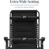 imageBest Choice Products Oversized Padded Zero Gravity Chair Folding Outdoor Patio Recliner XL Anti Gravity Lounger for Backyard wHeadrest Cup Holder Side Tray Polyester Mesh  Forest GreenBlack