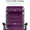 imageBest Choice Products Oversized Padded Zero Gravity Chair Folding Outdoor Patio Recliner XL Anti Gravity Lounger for Backyard wHeadrest Cup Holder Side Tray Polyester Mesh  Forest GreenAmethyst Purple