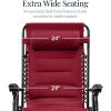 imageBest Choice Products Oversized Padded Zero Gravity Chair Folding Outdoor Patio Recliner XL Anti Gravity Lounger for Backyard wHeadrest Cup Holder Side Tray Polyester Mesh  Forest GreenBurgundy