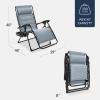 imageBest Choice Products Oversized Padded Zero Gravity Chair Folding Outdoor Patio Recliner XL Anti Gravity Lounger for Backyard wHeadrest Cup Holder Side Tray Polyester Mesh  Forest GreenBreeze Blue