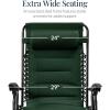 imageBest Choice Products Oversized Padded Zero Gravity Chair Folding Outdoor Patio Recliner XL Anti Gravity Lounger for Backyard wHeadrest Cup Holder Side Tray Polyester Mesh  Forest GreenForest Green