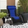 imageBest Choice Products Oversized Padded Zero Gravity Chair Folding Outdoor Patio Recliner XL Anti Gravity Lounger for Backyard wHeadrest Cup Holder Side Tray Polyester Mesh  Forest GreenBlackBlue