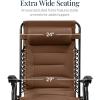 imageBest Choice Products Oversized Padded Zero Gravity Chair Folding Outdoor Patio Recliner XL Anti Gravity Lounger for Backyard wHeadrest Cup Holder Side Tray Polyester Mesh  Forest GreenDark Brown