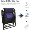 imageBest Choice Products Oversized Padded Zero Gravity Chair Folding Outdoor Patio Recliner XL Anti Gravity Lounger for Backyard wHeadrest Cup Holder Side Tray Polyester Mesh  Forest GreenBlackPurple