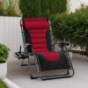 imageBest Choice Products Oversized Padded Zero Gravity Chair Folding Outdoor Patio Recliner XL Anti Gravity Lounger for Backyard wHeadrest Cup Holder Side Tray Polyester Mesh  Forest GreenBlackBurgundy