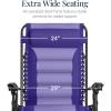 imageBest Choice Products Oversized Padded Zero Gravity Chair Folding Outdoor Patio Recliner XL Anti Gravity Lounger for Backyard wHeadrest Cup Holder Side Tray Polyester Mesh  Forest GreenPurpleViolet