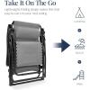 imageBest Choice Products Oversized Padded Zero Gravity Chair Folding Outdoor Patio Recliner XL Anti Gravity Lounger for Backyard wHeadrest Cup Holder Side Tray Polyester Mesh  Forest GreenIce Gray