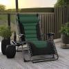 imageBest Choice Products Oversized Padded Zero Gravity Chair Folding Outdoor Patio Recliner XL Anti Gravity Lounger for Backyard wHeadrest Cup Holder Side Tray Polyester Mesh  Forest GreenBlackForest Green