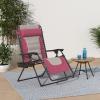 imageBest Choice Products Oversized Padded Zero Gravity Chair Folding Outdoor Patio Recliner XL Anti Gravity Lounger for Backyard wHeadrest Cup Holder Side Tray Polyester Mesh  Forest GreenPinkTaupe