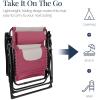 imageBest Choice Products Oversized Padded Zero Gravity Chair Folding Outdoor Patio Recliner XL Anti Gravity Lounger for Backyard wHeadrest Cup Holder Side Tray Polyester Mesh  Forest GreenPinkTaupe