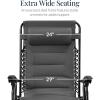 imageBest Choice Products Oversized Padded Zero Gravity Chair Folding Outdoor Patio Recliner XL Anti Gravity Lounger for Backyard wHeadrest Cup Holder Side Tray Polyester Mesh  Forest GreenGrey