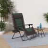 imageBest Choice Products Oversized Padded Zero Gravity Chair Folding Outdoor Patio Recliner XL Anti Gravity Lounger for Backyard wHeadrest Cup Holder Side Tray Polyester Mesh  Forest GreenEspressoGreen