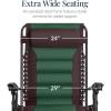 imageBest Choice Products Oversized Padded Zero Gravity Chair Folding Outdoor Patio Recliner XL Anti Gravity Lounger for Backyard wHeadrest Cup Holder Side Tray Polyester Mesh  Forest GreenEspressoGreen
