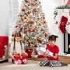 imageBest Choice Products PreLit Artificial Christmas Tree 75ft Snow Flocked Design Pine Tree Full Appearance Snowy wEasy Assembly Metal StandGreen