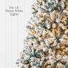 imageBest Choice Products PreLit Artificial Christmas Tree 75ft Snow Flocked Design Pine Tree Full Appearance Snowy wEasy Assembly Metal StandGreen