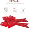 imageBest Choice Products Set of 3 Bows PreLit Christmas Bow Decoration IndoorOutdoor LED Holiday Dcor w 30 Lights Outdoor Battery Box Timer 8 Light Functions  RedBlack Buffalo PlaidRed 3 Piece Set