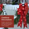 imageBest Choice Products Set of 3 Bows PreLit Christmas Bow Decoration IndoorOutdoor LED Holiday Dcor w 30 Lights Outdoor Battery Box Timer 8 Light Functions  RedBlack Buffalo PlaidPlaid 3 Piece Set