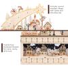 imageBest Choice Products Wooden Christmas Advent Calendar Shooting Star Holiday Decoration wBatteryOperated LED Light Background