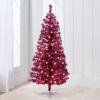 imageBest Choice Products 4ft Prelit Christmas Tree Artificial Mini Tree Perfect for Kids Apartments Bedroom with Twinkling LED Lights  LavenderMagenta