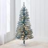 imageBest Choice Products 4ft Prelit Christmas Tree Artificial Mini Tree Perfect for Kids Apartments Bedroom with Twinkling LED Lights  LavenderPeacock Blue