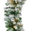 imageBest Choice Products 9ft PreLit Holiday PreDecorated Christmas Garland for Stairs Fireplace Decoration wPVC Tips 50 Lights Pine Cones Berries  SemiFlockedGreenFlocked  Battery