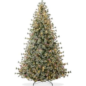 imageBest Choice Products 75ft PreLit Cashmere Christmas Tree Premium SemiFlocked Artificial Holiday Decor wCordless Connection 2in1 LED Lights6ft