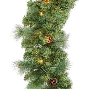 imageBest Choice Products 9ft PreLit Holiday PreDecorated Christmas Garland for Stairs Fireplace Decoration wPVC Tips 50 Lights Pine Cones Berries  SemiFlockedSKY8621