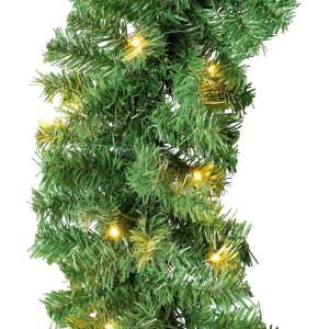 imageBest Choice Products 9ft PreLit Holiday PreDecorated Christmas Garland for Stairs Fireplace Decoration wPVC Tips 50 Lights Pine Cones Berries  SemiFlockedGreen  Battery
