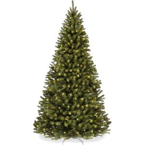 imageBest Choice Products Artificial Christmas Tree 45ft Premium PreLit Realistic Spruce Holiday Dcor wDense Branches Metal Base  Green SpruceGreen Spruce