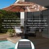 imageBest Choice Products 10ft 3Tier Solar Patio Market Umbrella Outdoor Sun Shade for Backyard Deck Poolside Table wWoodgrain Pattern LED Lights Tilt Adjustment  Sky BlueResort Blue