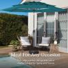 imageBest Choice Products 10ft 3Tier Solar Patio Market Umbrella Outdoor Sun Shade for Backyard Deck Poolside Table wWoodgrain Pattern LED Lights Tilt Adjustment  Sky BlueCerulean