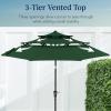 imageBest Choice Products 10ft 3Tier Solar Patio Market Umbrella Outdoor Sun Shade for Backyard Deck Poolside Table wWoodgrain Pattern LED Lights Tilt Adjustment  Sky BlueGreen