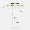 imageBest Choice Products 10ft 3Tier Solar Patio Market Umbrella Outdoor Sun Shade for Backyard Deck Poolside Table wWoodgrain Pattern LED Lights Tilt Adjustment  Sky BlueIvory