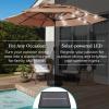 imageBest Choice Products 10ft 3Tier Solar Patio Market Umbrella Outdoor Sun Shade for Backyard Deck Poolside Table wWoodgrain Pattern LED Lights Tilt Adjustment  Sky BlueBreeze Blue