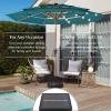 imageBest Choice Products 10ft 3Tier Solar Patio Market Umbrella Outdoor Sun Shade for Backyard Deck Poolside Table wWoodgrain Pattern LED Lights Tilt Adjustment  Sky BlueCerulean