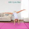 imageBest Choice Products 10ftx4ftx2in Folding Gym Mat 4Panel Exercise Gymnastics Aerobics Workout Fitness Floor Mats wCarrying HandlesPink wBeam
